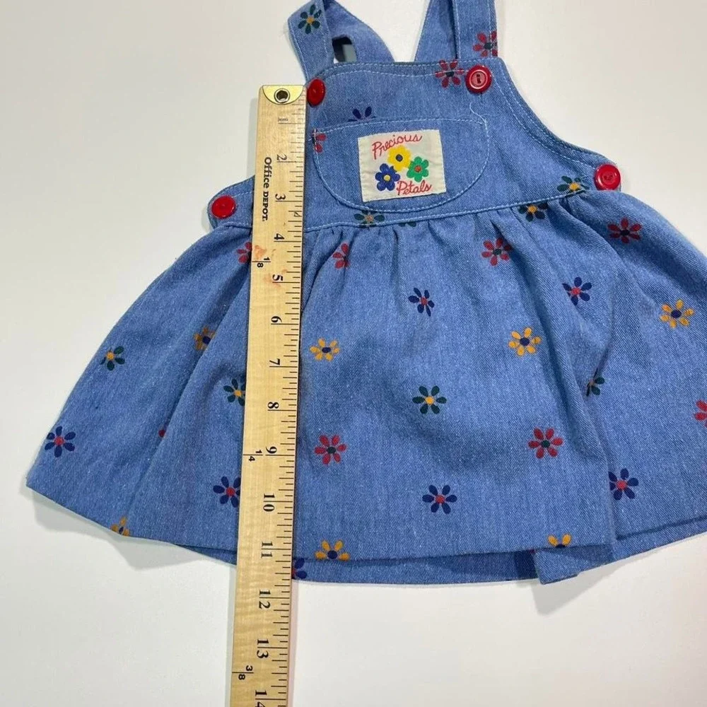 Vintage 90s Precious Petals‎ Denim Dress